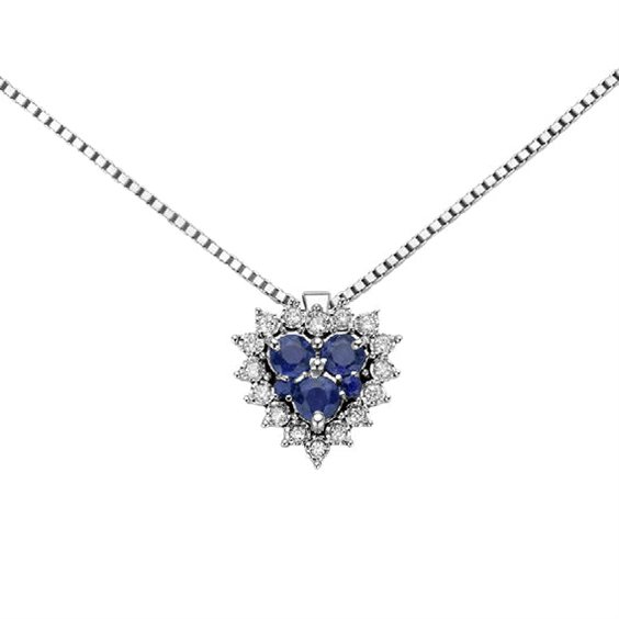 Collana Donna Oro Donna Luce in Oro bianco Zaffiro 0.47 Ct DHPZ9130.004 - DHPZ9130.004